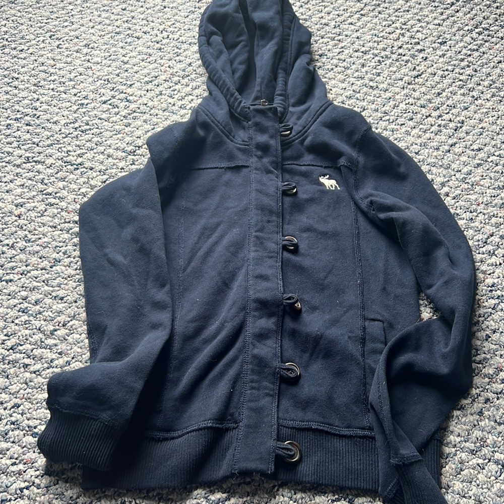 abercrombie zip up/button up